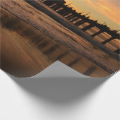 Pier strand zonsondergang cadeaupapier (Hoek)