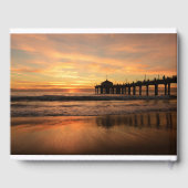 Pier strand zonsondergang gastenboek (Achterkant)