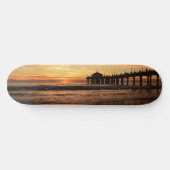 Pier strand zonsondergang persoonlijk skateboard (Horizontaal)