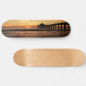 Pier strand zonsondergang persoonlijk skateboard (Horizontaal)
