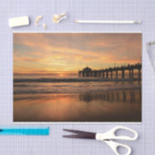 Pier strand zonsondergang tissuepapier (Craft)