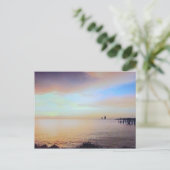 Pier Sunset Post Card Briefkaart (Staand voorkant)