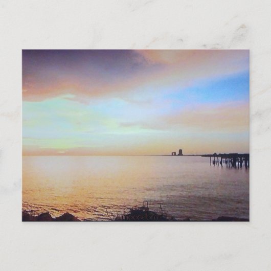 Pier Sunset Post Card Briefkaart (Voorkant)