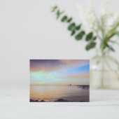 Pier Sunset Visitekaartje (Staand voorkant)