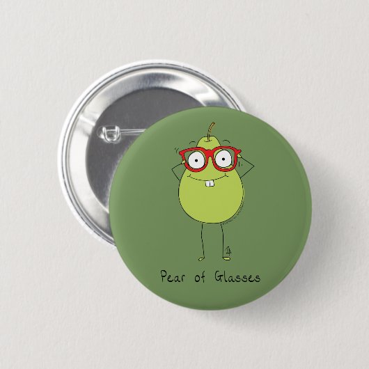 Pier van bril Cute & Funny Pin Button (Voorkant /achterkant)