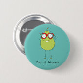 Pier van bril Cute & Funny Pin Button (Voorkant /achterkant)