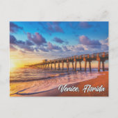 Pier van Venetië Gevist, Venetië, Florida Briefkaart (Voorkant)