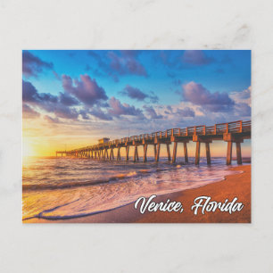 Pier van Venetië Gevist, Venetië, Florida Briefkaart