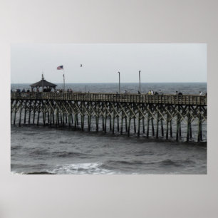 Pier Vissen - Oak Island, NC Poster