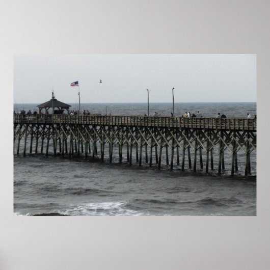 Pier Vissen - Oak Island, NC Poster (Voorkant)