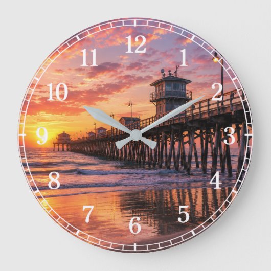 Pier Wall Clock — Coastal Landscape Design Grote Klok (Voorkant)