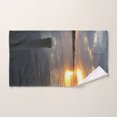 pier zonsondergang bad handdoek (Handdoek)