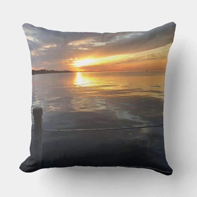 pier zonsondergang kussen (Voorkant)