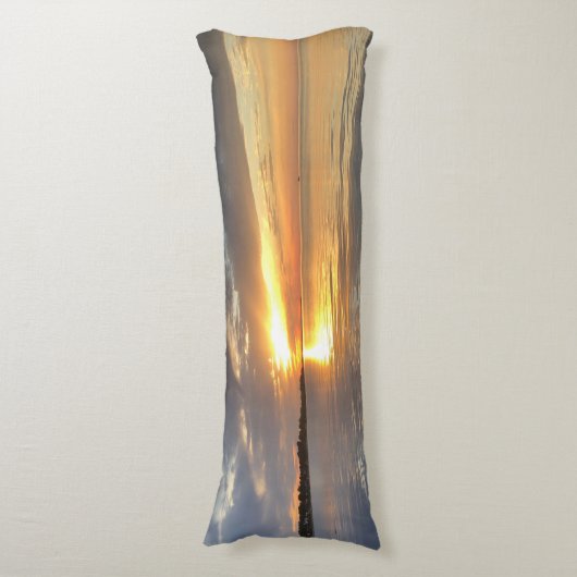 pier zonsondergang lichaamskussen (Voorkant Verticaal)