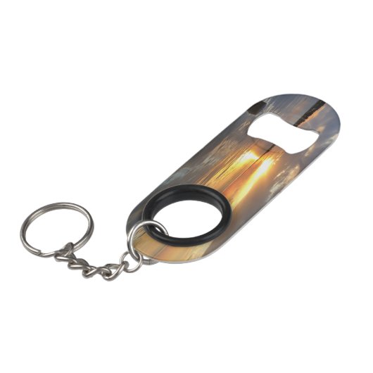 pier zonsondergang mini flessenopener (Voorkant Gekanteld)