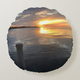 pier zonsondergang rond kussen