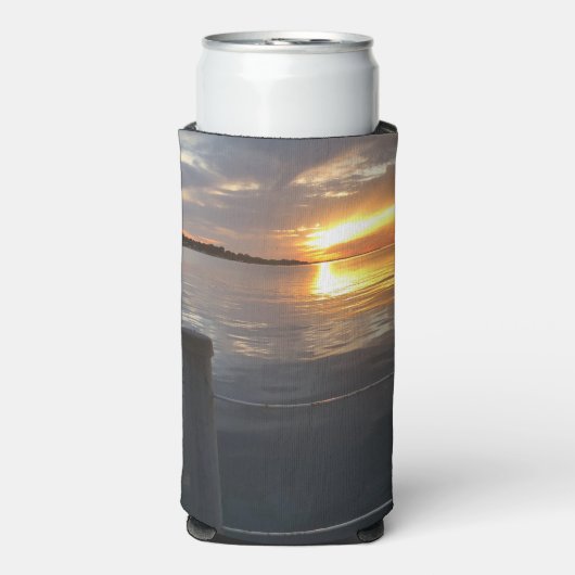 pier zonsondergang seltzer blikjeskoeler (Seltzer Voorkant)