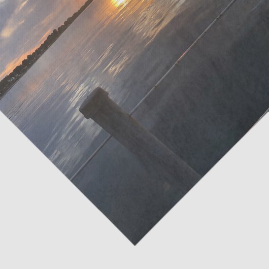 pier zonsondergang tissuepapier (Detail)