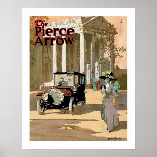 Pierce Arrow Automobile Ad Vintage Art Poster (Voorkant)