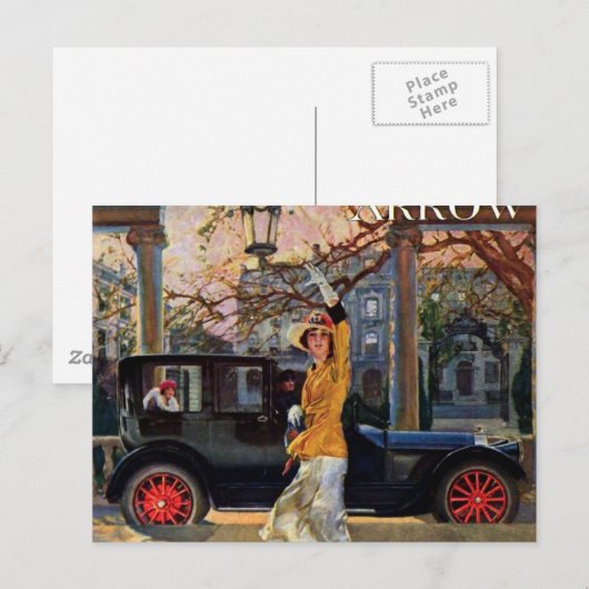 Pierce Arrow Girl Briefkaart (Voorkant / Achterkant)