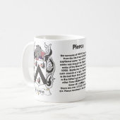 Pierce Family Coat of Arms Mok (Voorkant links)