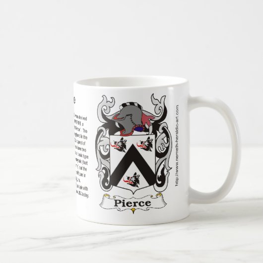 Pierce Family Coat of Arms Mok (Rechts)