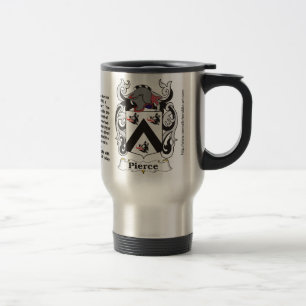 Pierce Family Coat of Arms Travel Mug Reisbeker