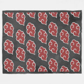 Pierce-groot rood wolkenpatroon fleece deken (Voorkant (Horizontaal))