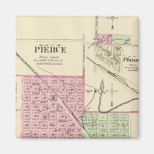 Pierce, Nebraska Magneet (Voorkant)
