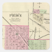 Pierce, Nebraska Vierkante Sticker (Voorkant)