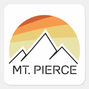 Pierce New Hampshire Retro Vierkante Sticker