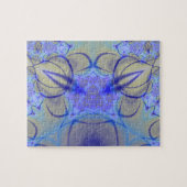 Pierce | Paarse en gele fractale kunst Legpuzzel (Horizontaal)