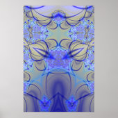 Pierce | Purple and Yellow Fractal Art Poster (Voorkant)