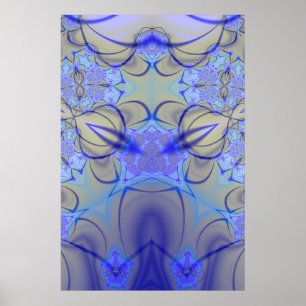 Pierce Purple and Yellow Fractal Art Poster
