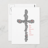 Pierced Cross - Isaiah 53:5 Briefkaart (Voorkant / Achterkant)