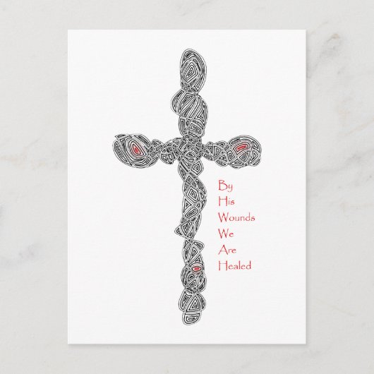 Pierced Cross - Isaiah 53:5 Briefkaart (Voorkant)