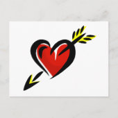 Pierced Heart Arrow Valentijn Feestdagenkaart (Voorkant)