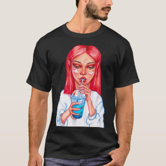 Pierced meisje met cocktail t-shirt