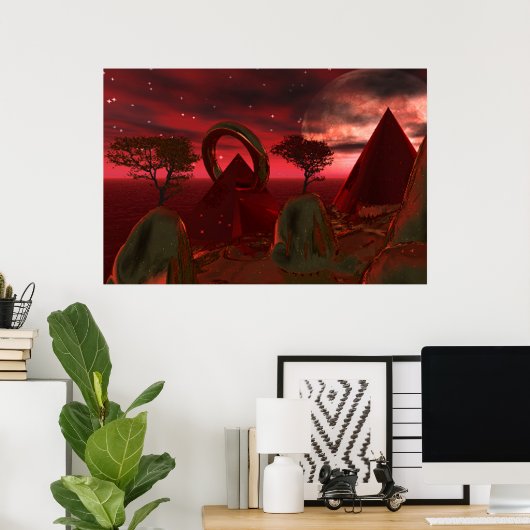Pierced Pyramid Poster (Thuiskantoor)