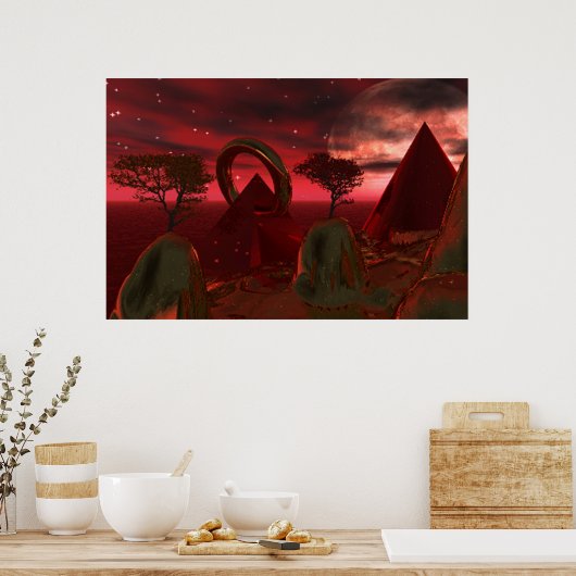 Pierced Pyramid Poster (Keuken)