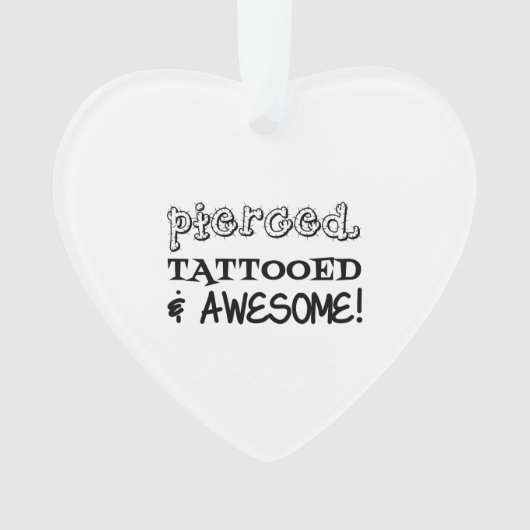 Pierced tatoeage en Geweldige Ornament (voorkant)