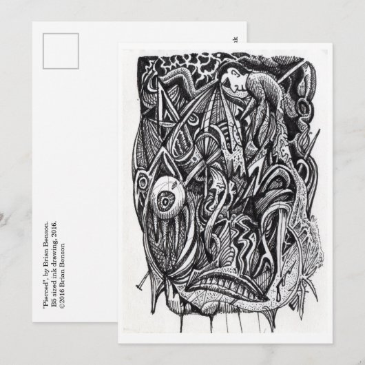 Pierced, van Brian Benson Flat Kaart (Voorkant / Achterkant)