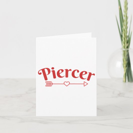 Piercer Arrow Heart Professionele Piercing Winkel Kaart (Voorkant)