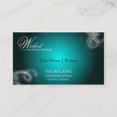 Piercer Visitekaartje Elegant Flourish Glow (Achterkant)