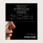 Piercing salon Afspraak Visitekaartje (Buitenkant ongevouwen)