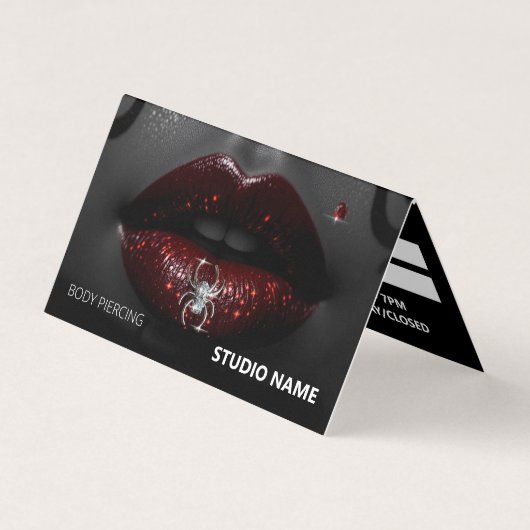 Piercing salon Afspraak Visitekaartje (Voorkant)
