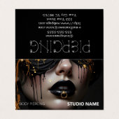 Piercing salon Afspraak Visitekaartje (Buitenkant ongevouwen)