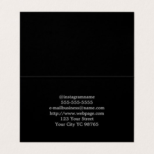 Piercing salon Visitekaartje (Binnenkant ongevouwen)