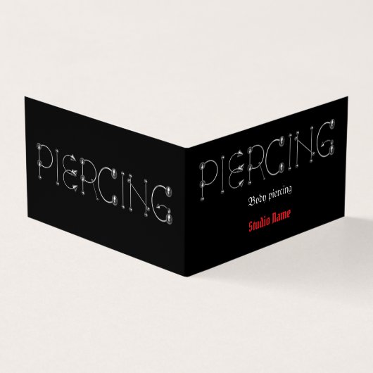 Piercing salon Visitekaartje (Buitenkant)