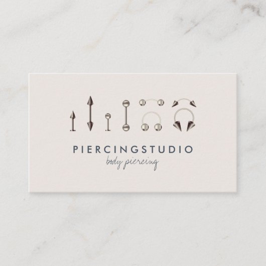 Piercing Sieraden Studio Navy Ivoor Visitekaartje (Voorkant)